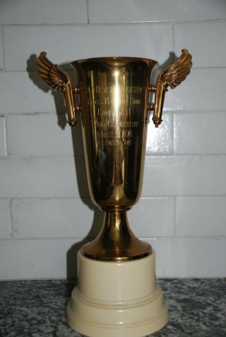 Vintage Swim Trophy Cup 1940s Haven Register Cross Harbor 2nd Place Conn Aau