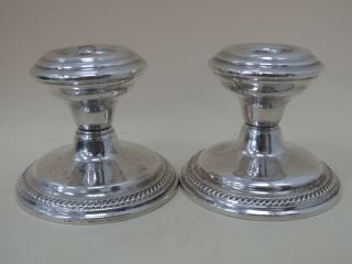 Vintage Newburyport Silver Co.  Weighted Sterling Silver Candle Holders