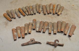 32 Antique Tree Spiles Tin Taps Collectible Maple Syrup Sugarbush Tool