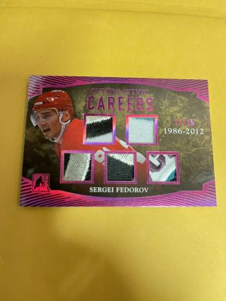 2017 Itg Leaf Superlative Careers Sergei Fedorov Game Patch X6 Jersey 22/25
