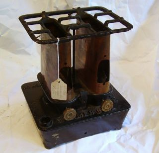 Antique Summer Girl Camp Stove,  Pat.  1893,  Cast Iron & Brass,  Neat Piece,  No Res