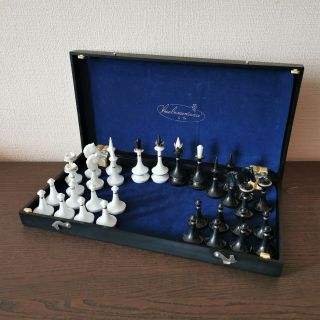 Olympic Soviet Chess Set Blue Black Russian Vintage Ussr Plastic Antique
