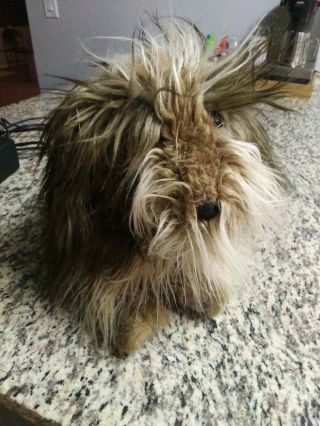 Folkmanis Folktails Scruffy Shaggy Sheep Dog 20” Large Furry Plush Hand Puppet