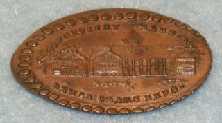1905 Lewis & Clark Exposition Forestry Building Elongated Cent 1905 Indian Ihp
