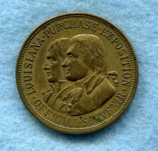 1904 St Louis World’s Fair Hk302 Official Yellow Bronze Medal Hk - 302