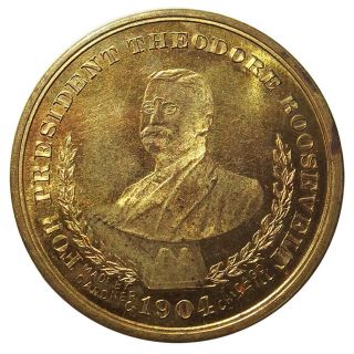 1904 Theodore Roosevelt // Alton B Parker Token/medal From Presidential Campaign