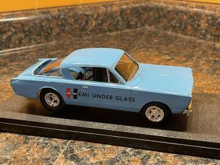 Light Blue 1969 Plymouth Cuda Hemi Under Glass 1:25 Model Kit Adult Built Case