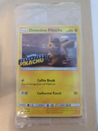 Detective Pikachu Movie Promo Sm190 - Holo Pokemon Card - - Rare