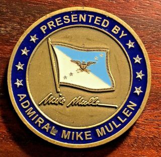 Chairman Joint Chiefs Of Staff Admiral Mike Mullen Challenge Coin Medal Nwt