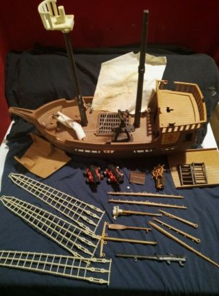 Vintage Playmobil 1978 Deluxe Pirate Ship Read Details