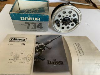 Vintage Daiwa Fly Reel 734 With Bix Papers
