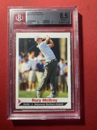 Rory Mcilroy 2011 Sports Illustrated For Kids Si Golf Rookie Card Rc Bgs 8.  5