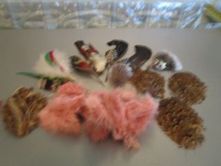 Antique/vintage Fancy Milinery Feathers Hats Crafts 10