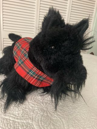 Folktails Folkmanis Plush Full Body Black Scottish Terrier Puppy Dog Puppet VGC 2
