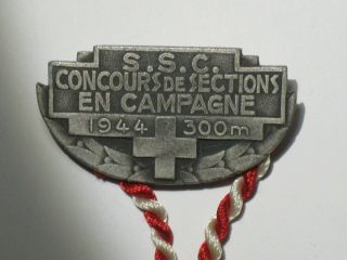 1944 S.  S.  C.  / 300M CONCOURS DE SECTIONS EN CAMPAGNE MEDAL HUGUENIN LELOCLE 2
