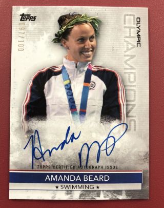 2020 Topps Team Usa Olympics Amanda Beard Autograph /100 Usa Swimming