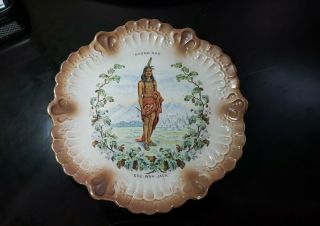 Antique 9 " Ceramic Plate Round Oak Stoves & Ranges - Doe - Wah - Jack