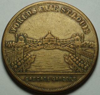 1904 St Louis Worlds Fair So - Called Dollar Cascade Gardens Medal 1st Us Olympics