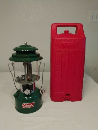 Coleman 220j Lantern Very 11/1977 Double Mantle With Case