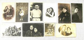 10 Antique Photos Of Jewish People,  1910 - 1930’s Eastern Europe,  Yiddish,  Hebrew