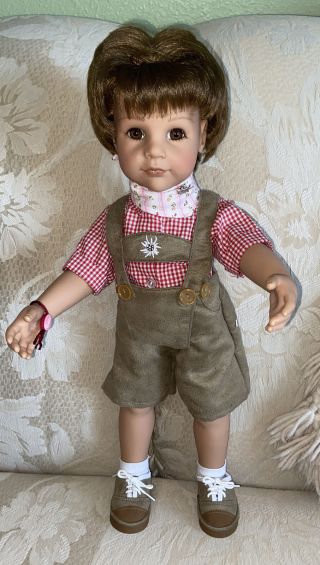 Gotz 18 " Bavarian Boy Doll Peter In Lederhosen - Rare Perfect 576 - 20
