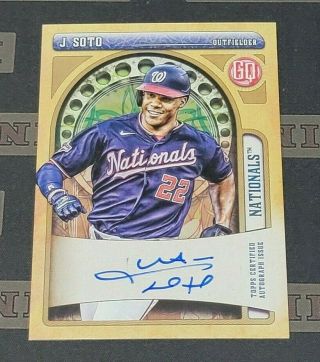2021 Topps Gypsy Queen Juan Soto Autograph Auto Nationals