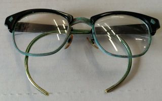 Orig 1960s Pair 6 - 1/2 American Optical Eye Glasses Trifocal Mid Century
