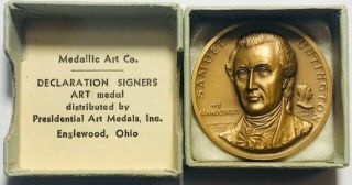Usa - Oliver Wolcott - Declaration Signer - 1966 High Relief Medal By Maco
