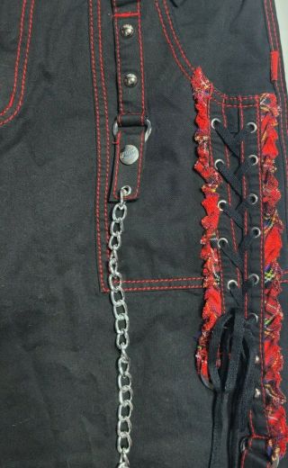 TRIPP NYC Red Chains Bondage Rave Goth Pants Vintage 90’s Size 13 3