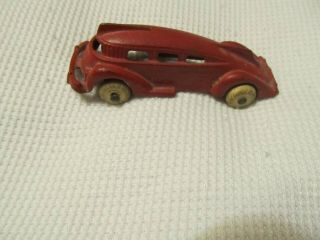 Antique Cast Iron Bullet Racer Toy Race Car 2802 Rubber Wheels