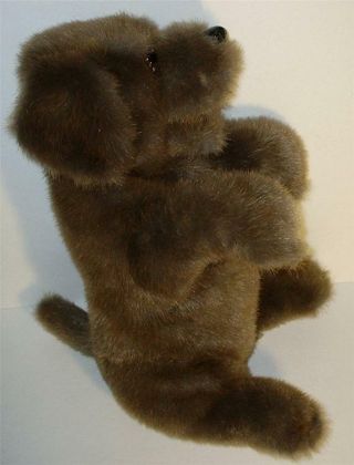 Dog Plush Puppet Folkmanis Puppy Hand Brown Full Body Stuffed Animal 15 