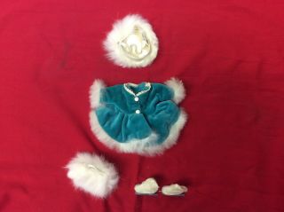Vintage Ginger Cosmopolitan Doll Clothes Ice Skate Outfit Hat & Muff 1950 