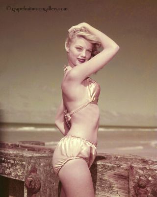 Bunny Yeager Color 4 X 5 Color Transparency Photo Bathing Beauty Alta Whipple Nr