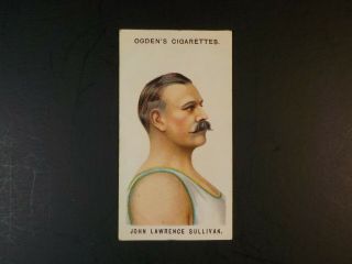 1908 Ogdens Puglists & Wrestlers Boxing Card John L.  Sullivan 13 Ex,