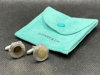 Vintage Tiffany & Co 18k And Sterling Silver Cufflinks 452