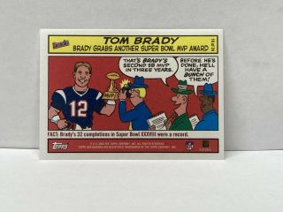 2004 Topps Bazooka Tom Brady Comic Card 19 Bowl MVP Patriots,  Bucs 2