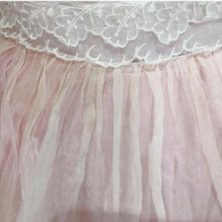 VTG Baby Girl Toddler Dress Pink Ruffles Lace Sheer Nylon Party Pageant 5 FLAWS 3