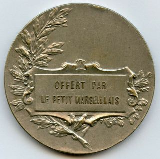 France Marseilles Yachting Ship Reward Bronze Art Medal by Rasumny 50mm 54gr 2