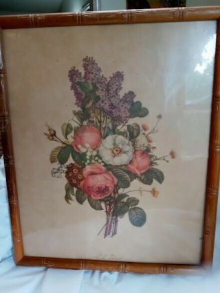 Vintage Floral Framed Prints (2) by Jean - Louis Prevost/Good 2