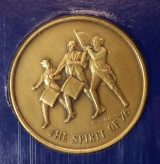 " Spirit Of 76 " United States Bicentennial Anniversary Coin,  38mm Bronze