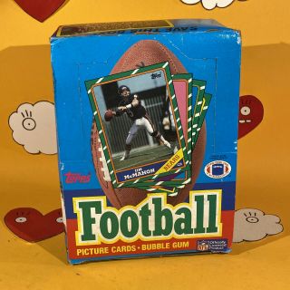1986 Topps Football Empty Wax Box Only - Zero Packs Or Cards