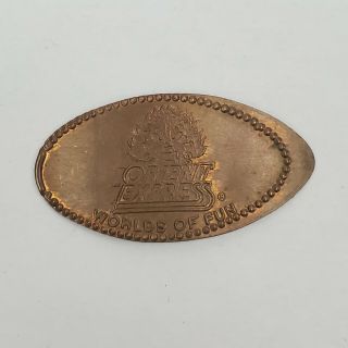 Vintage Worlds Of Fun Pressed Penny Souvenir Token From 1990s Orient Express