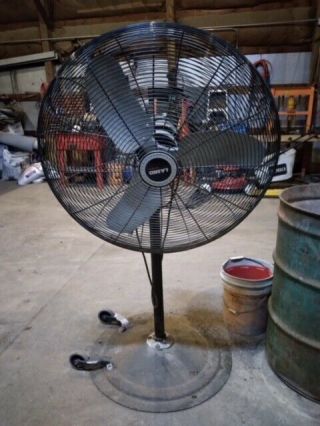 Lasko Max Performance 30 " Inch Oscillating Fan With Wheels Stand Up Shop Fan