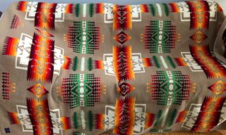 Pendleton Vintage Beaver State Blanket,  Chief Joseph Tan/multicolor Pattern