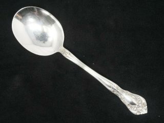 Alvin Sterling Silver Chateau Rose Round Bowl Soup/gumbo Spoon 6 1/8 " No Monogra