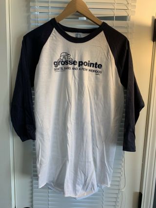 Vintage 80s Grosse Pointe Michigan 3/4 Sleeve Detroit Tigers Jersey T - Shirt L