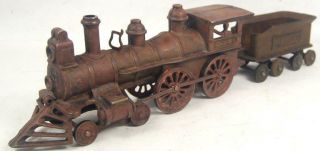 Ideal Antique Cast Iron Train 154 Large Loco & Tender Wabash