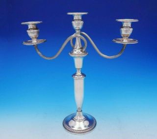Mueck - Carey Sterling Silver Weighted Antique Three - Arm Candelabra