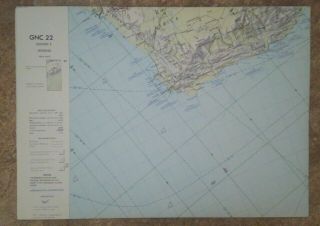 1980 Africa To Antarctica Map - Global Navigation Chart Gnc 22 - 41 " X57 "