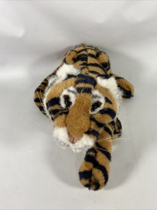 Folkmanis Realistic Tiger Soft Hand Puppet 14 " Stuffed Plush Animal